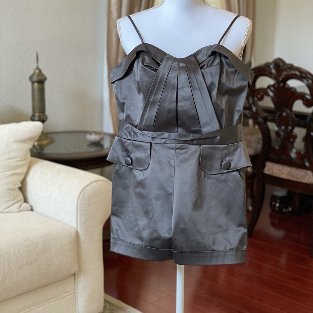 Shiny Gunmetal Guess Shorts Dress